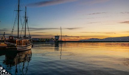 【克羅埃西亞】里耶卡，港口區域與美麗夕陽